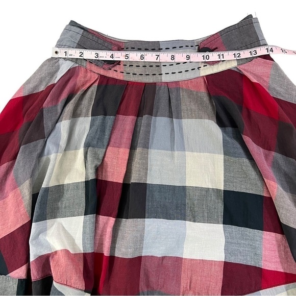 Twenty One Woman’s Red White and Black High Waist Fully Lined Plaid Skirt Size M - Picture 9 of 11